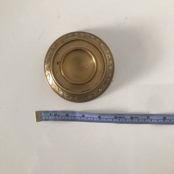 Vintage Brass Small Pillar Candle Holder - Picture 9 of 10